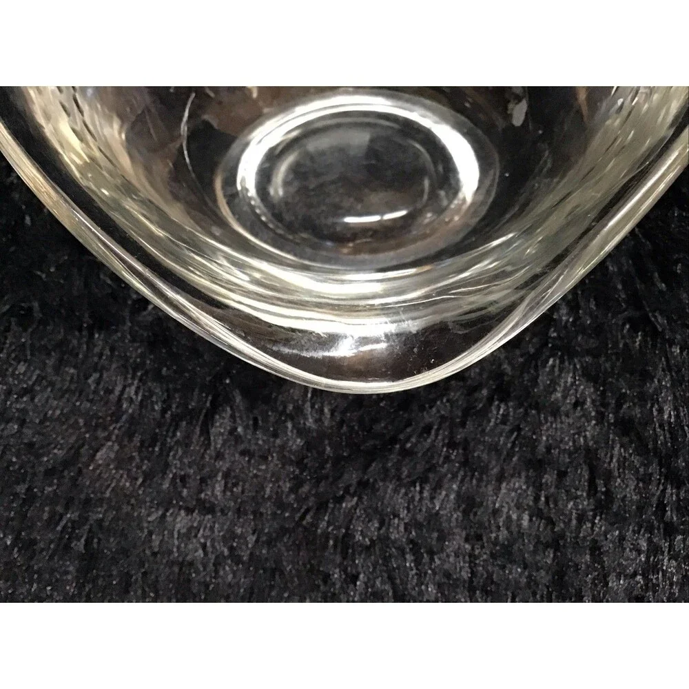 Princess House Heritage Cut Crystal Sauce Bowl Etched Floral 80s Retro Granny